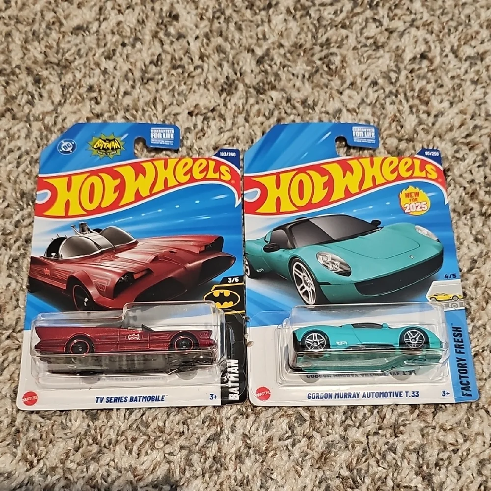 Hot Wheels TV Series Batmobile And Gordon Murray Automotive T.33 Cars